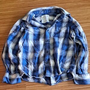 Blue Plaid Kids Shirt